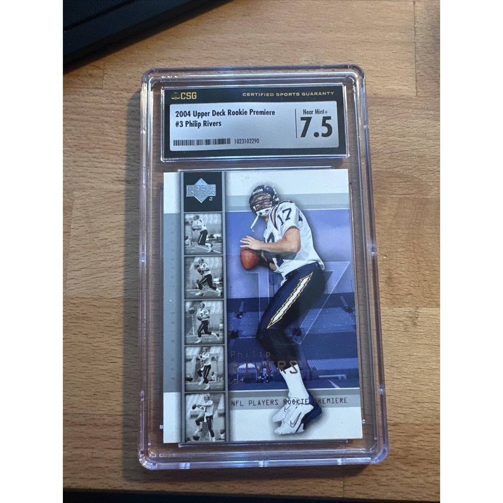 Vintage 2004 Upper Deck Premier Phillip Rivers ROOKIE RC #3 PSA 9 Future HOF